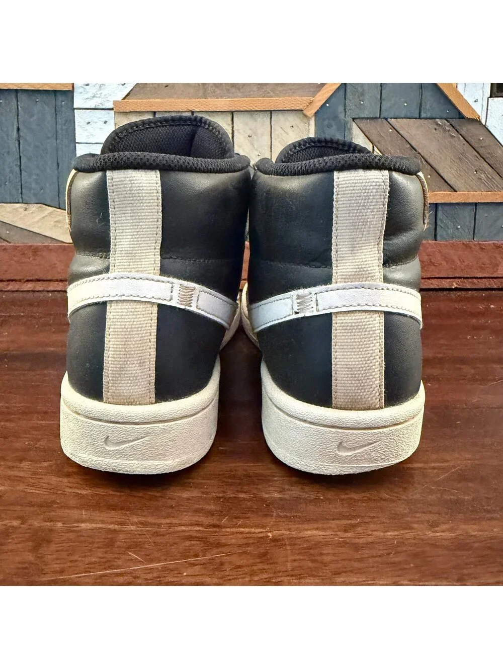 Nike Court Royale 2 Mid Black White Retro Sneakers Women's Size 7.5